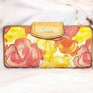 Coach Painted Floral Spring Wallet